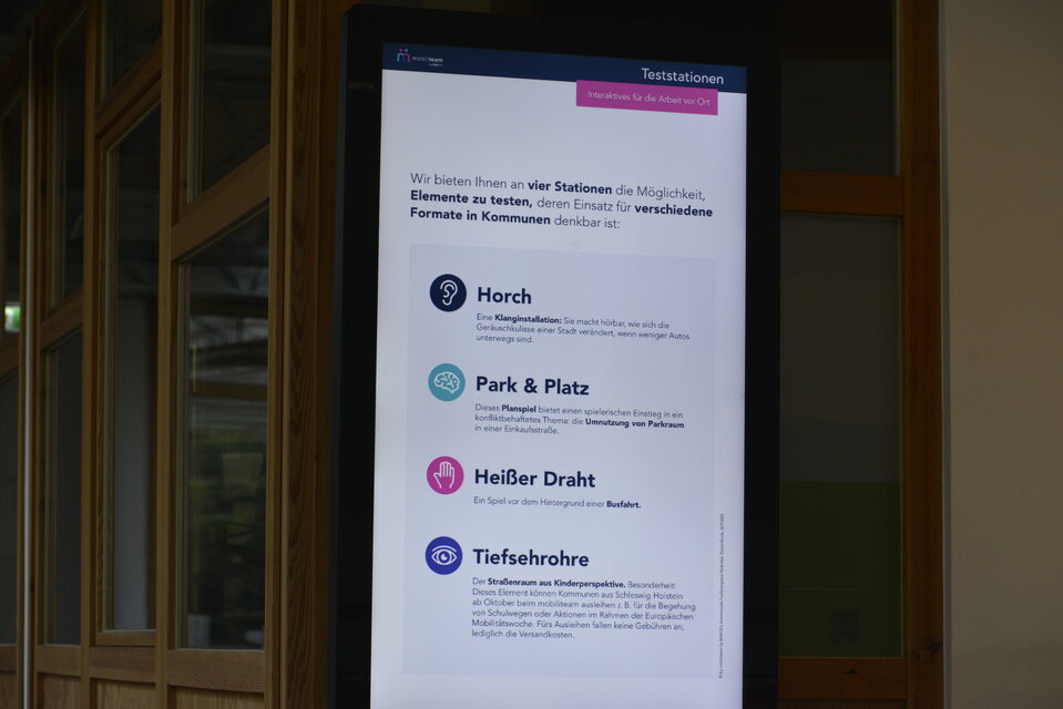 Blick auf ein Display